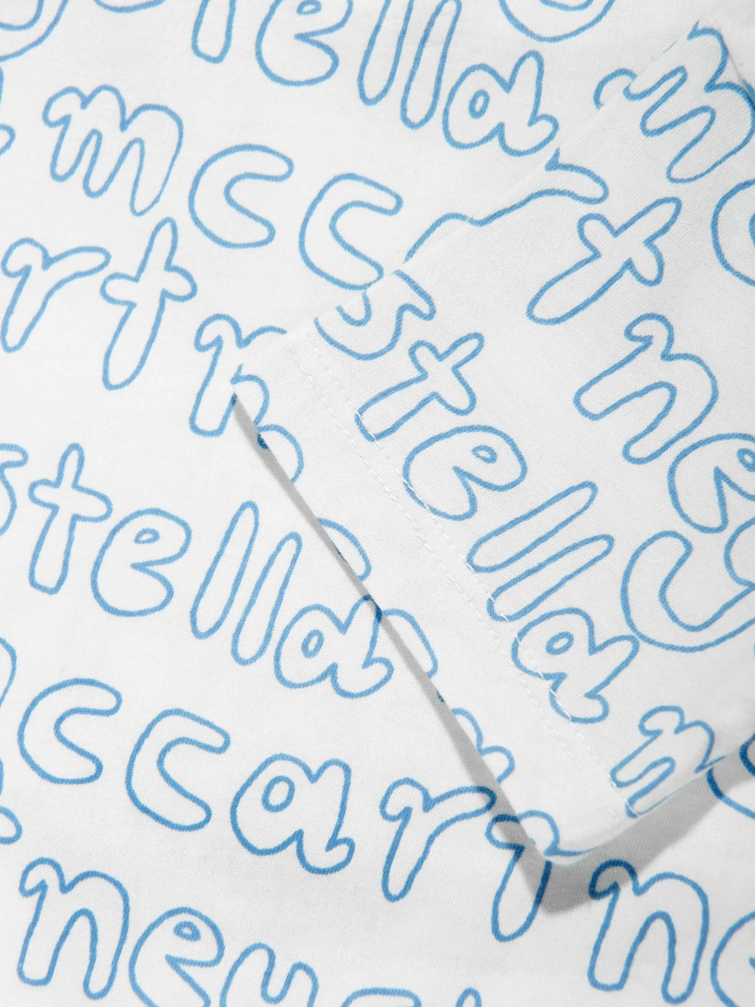 T - SHIRT BIANCA CON LOGO BLU STELLA MCCARTNEY - Angel Luxury