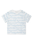 T - SHIRT BIANCA CON LOGO BLU STELLA MCCARTNEY - Angel Luxury