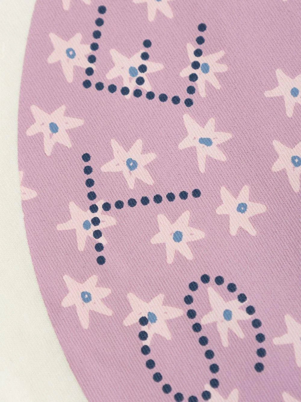 T - SHIRT BIANCA CON LOGO CIRCOLARE A FIORI STELLA MCCARTNEY - Angel Luxury