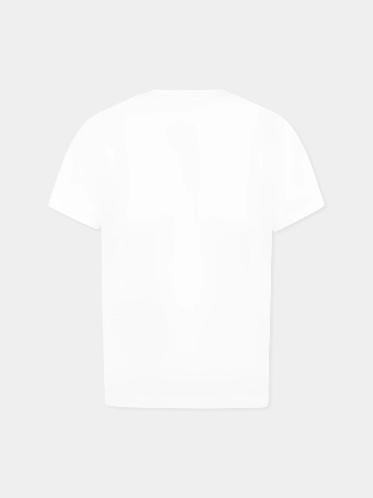 T - SHIRT BIANCA CON LOGO CIRCOLARE GIALLO STELLA MCCARTNEY - Angel Luxury