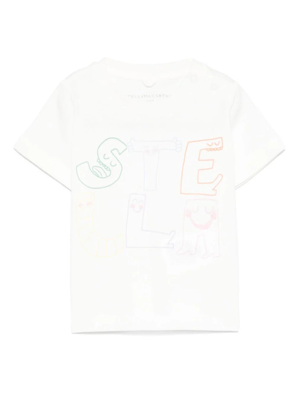 T - SHIRT BIANCA CON LOGO COLORATO STELLA MCCARTNEY - Angel Luxury