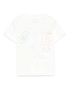 T - SHIRT BIANCA CON LOGO COLORATO STELLA MCCARTNEY - Angel Luxury