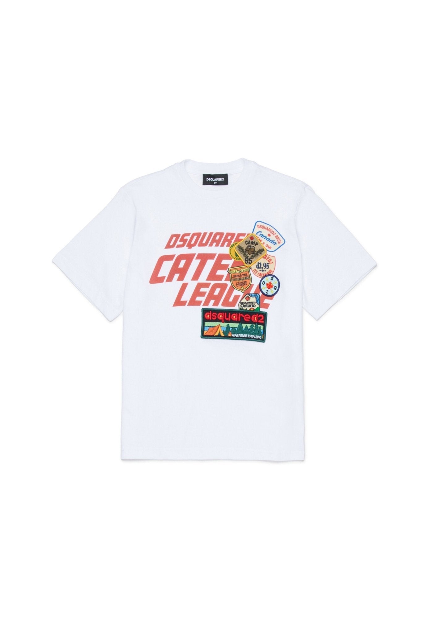 T - SHIRT BIANCA CON LOGO DSQUARED2 - Angel Luxury