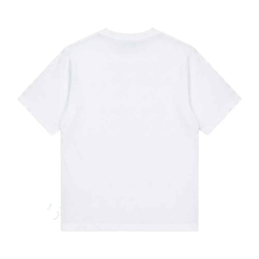 T - SHIRT BIANCA CON LOGO GIALLO E ROSSO DSQ2 - Angel Luxury