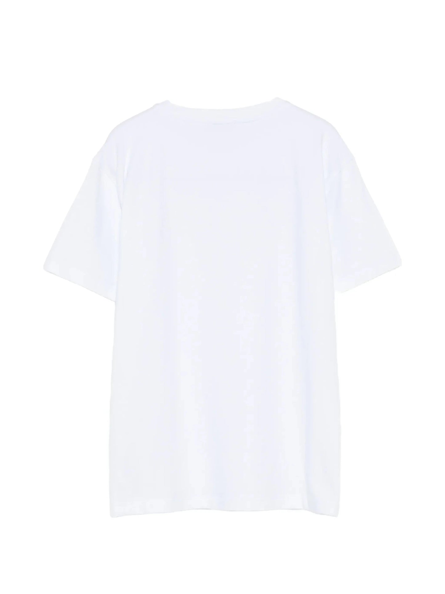 T - SHIRT BIANCA CON LOGO GOMMATO BEIGE DONDUP - Angel Luxury