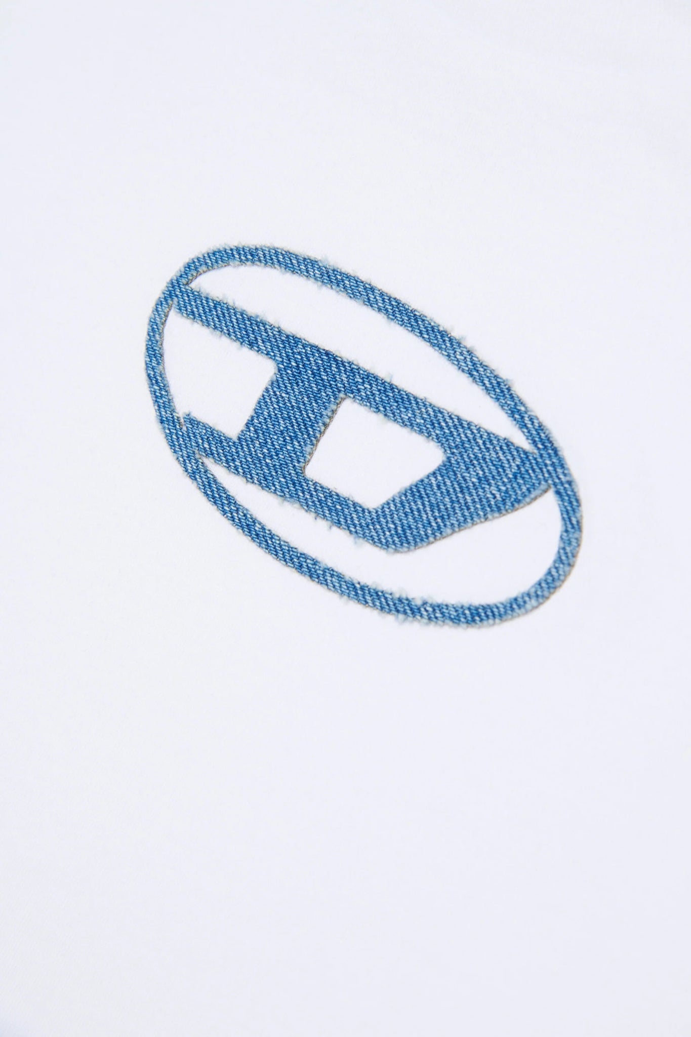 T - SHIRT BIANCA CON LOGO IN DENIM DIESEL - Angel Luxury