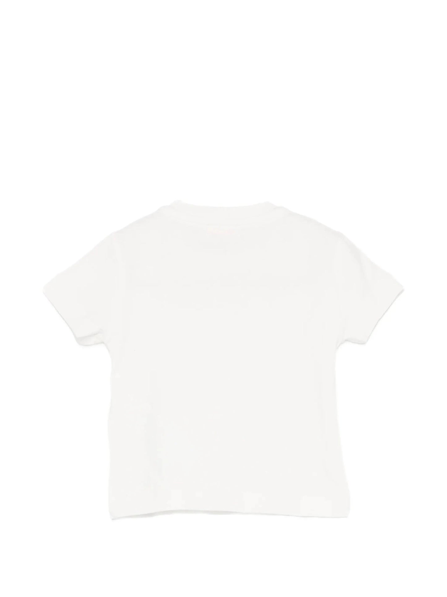 T - SHIRT BIANCA CON LOGO IN ORO ELISABETTA FRANCHI - Angel Luxury