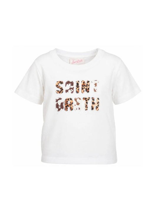 T - SHIRT BIANCA CON LOGO MACULATO MC2 SAINT BARTH - Angel Luxury