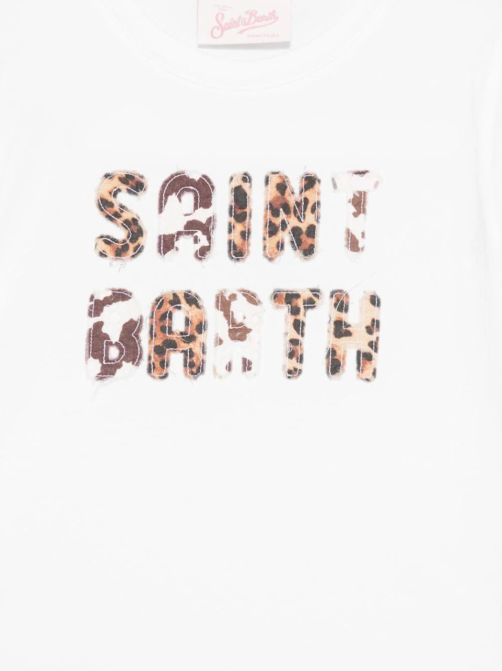 T - SHIRT BIANCA CON LOGO MACULATO MC2 SAINT BARTH - Angel Luxury