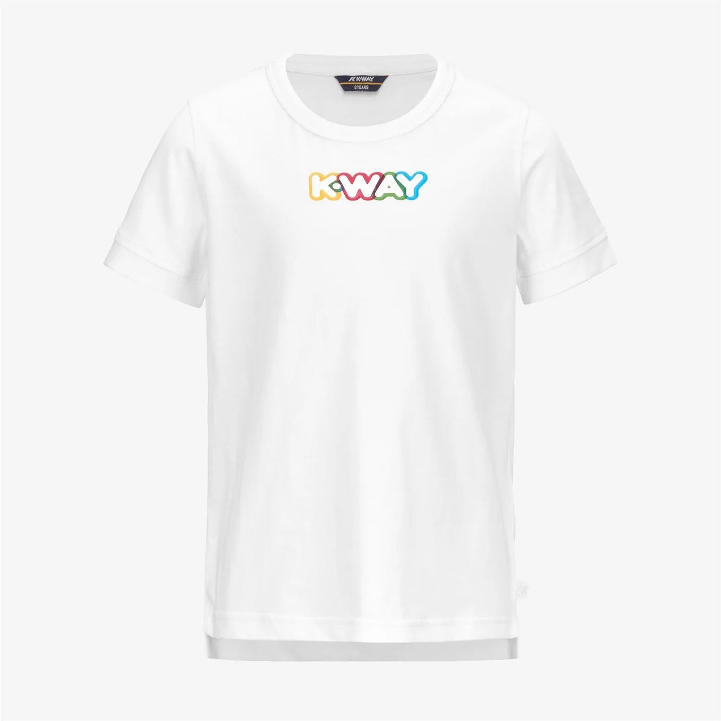 T - SHIRT BIANCA CON LOGO MULTICOLOR K - WAY - Angel Luxury