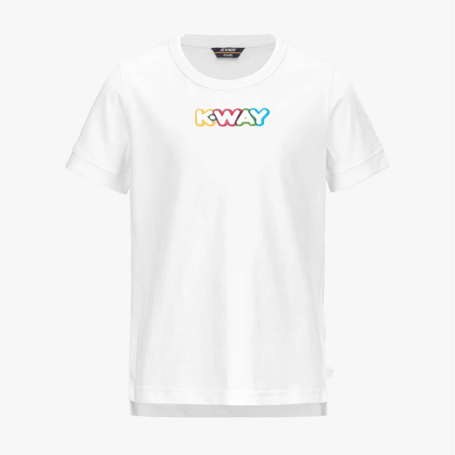 T - SHIRT BIANCA CON LOGO MULTICOLOR K - WAY - Angel Luxury