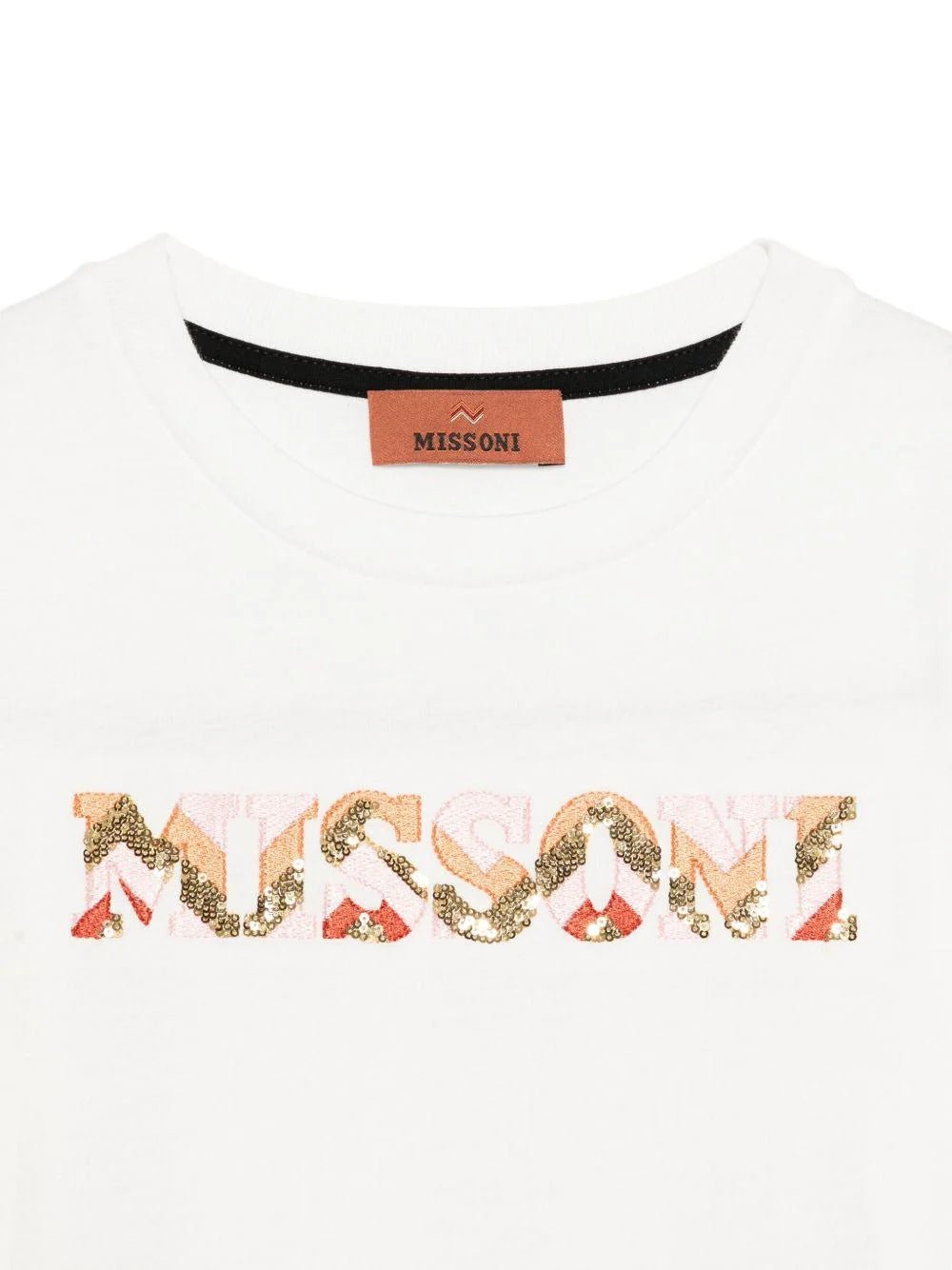 T - SHIRT BIANCA CON LOGO MULTICOLOR MISSONI - Angel Luxury
