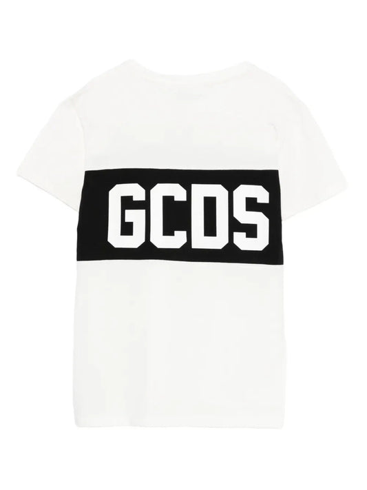 T - SHIRT BIANCA CON LOGO NERO GCDS - Angel Luxury