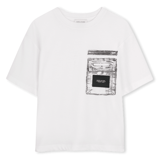T - SHIRT BIANCA CON LOGO NERO MARC JACOBS - Angel Luxury