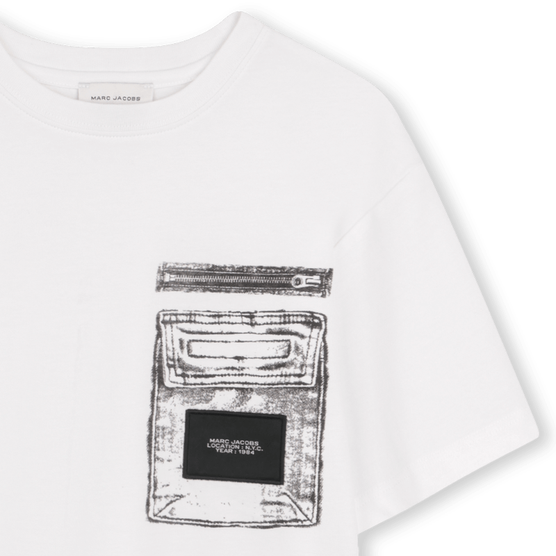 T - SHIRT BIANCA CON LOGO NERO MARC JACOBS - Angel Luxury