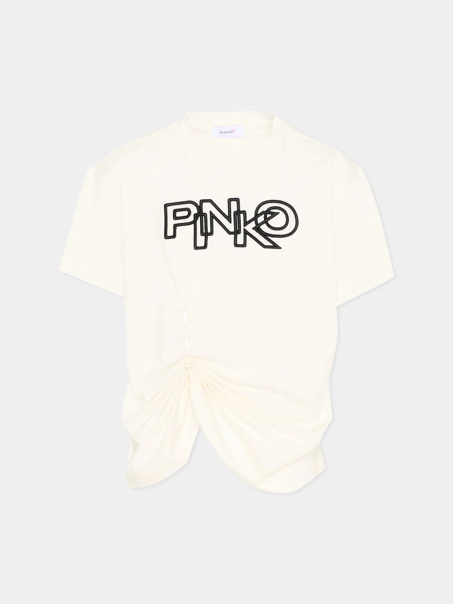 T - SHIRT BIANCA CON LOGO NERO PINKO - Angel Luxury