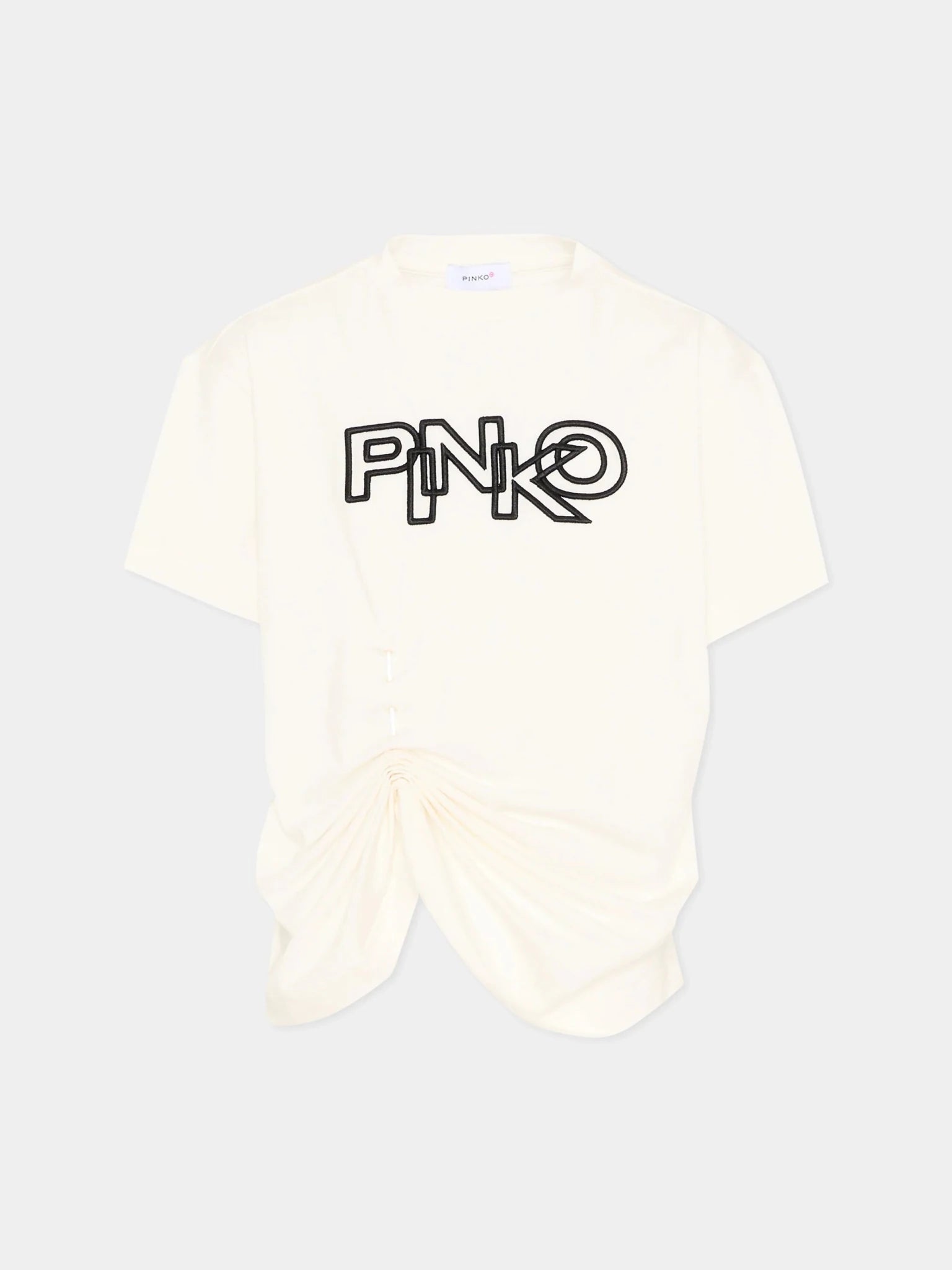 T - SHIRT BIANCA CON LOGO NERO PINKO - Angel Luxury
