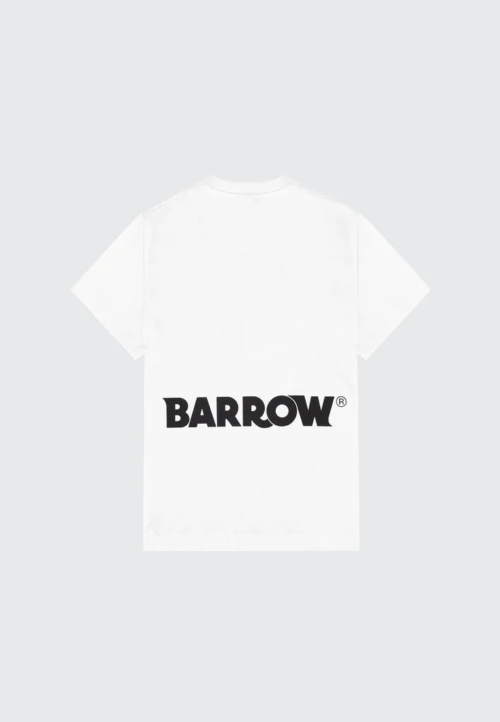 T - SHIRT BIANCA CON LOGO NERO SL RETRO BARROW - Angel Luxury