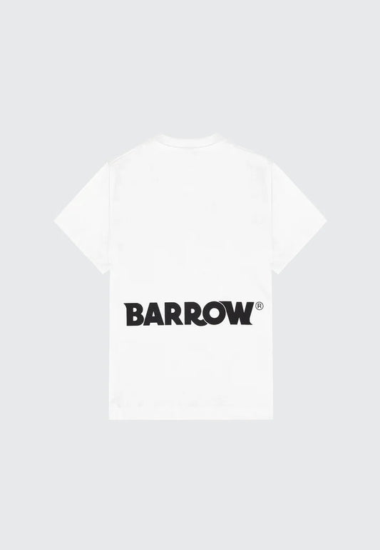 T - SHIRT BIANCA CON LOGO NERO SL RETRO BARROW - Angel Luxury