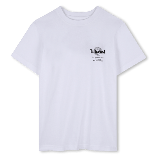 T - SHIRT BIANCA CON LOGO NERO TIMBERLAND - Angel Luxury