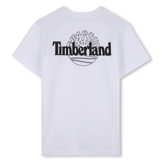 T - SHIRT BIANCA CON LOGO NERO TIMBERLAND - Angel Luxury