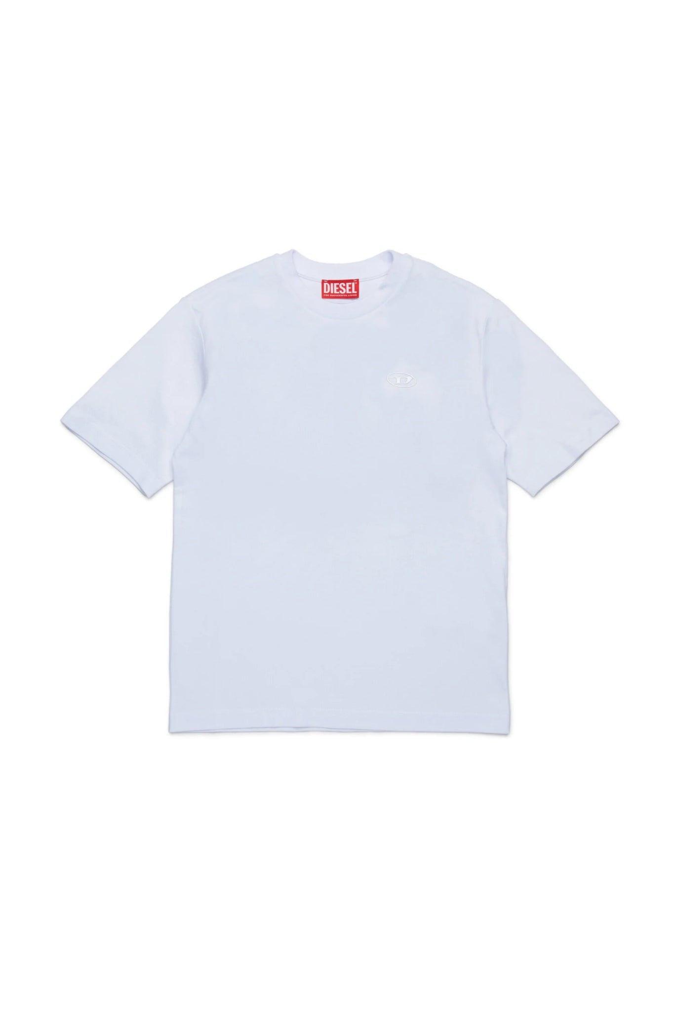 T - SHIRT BIANCA CON LOGO OVAL D DIESEL - Angel Luxury