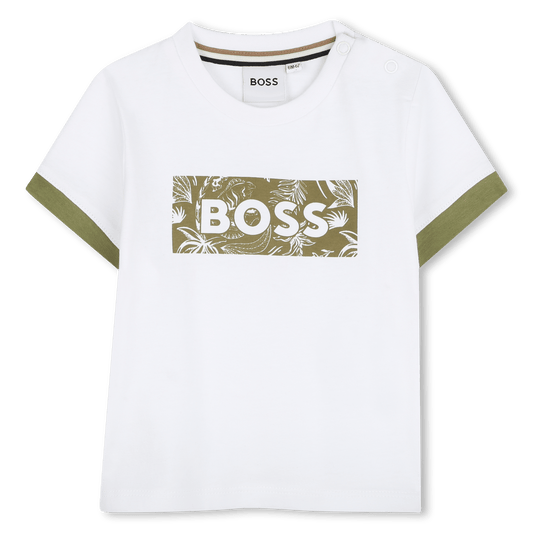 T - SHIRT BIANCA CON LOGO PALME HUGO BOSS - Angel Luxury