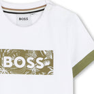 T - SHIRT BIANCA CON LOGO PALME HUGO BOSS - Angel Luxury