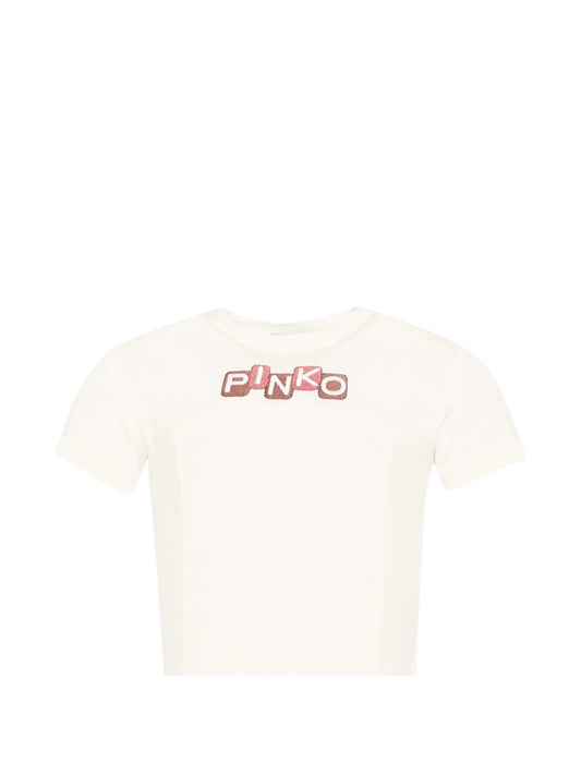 T - SHIRT BIANCA CON LOGO PINKO - Angel Luxury