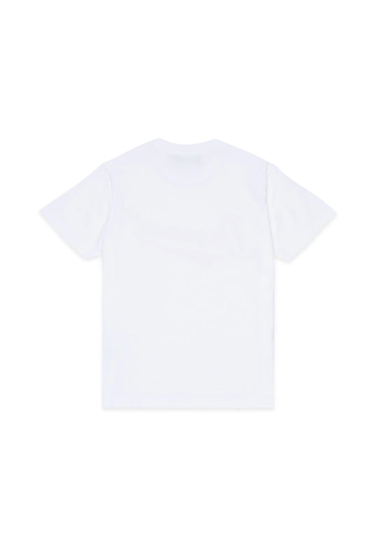 T - SHIRT BIANCA CON LOGO ROSSO DSQUARED2 - Angel Luxury
