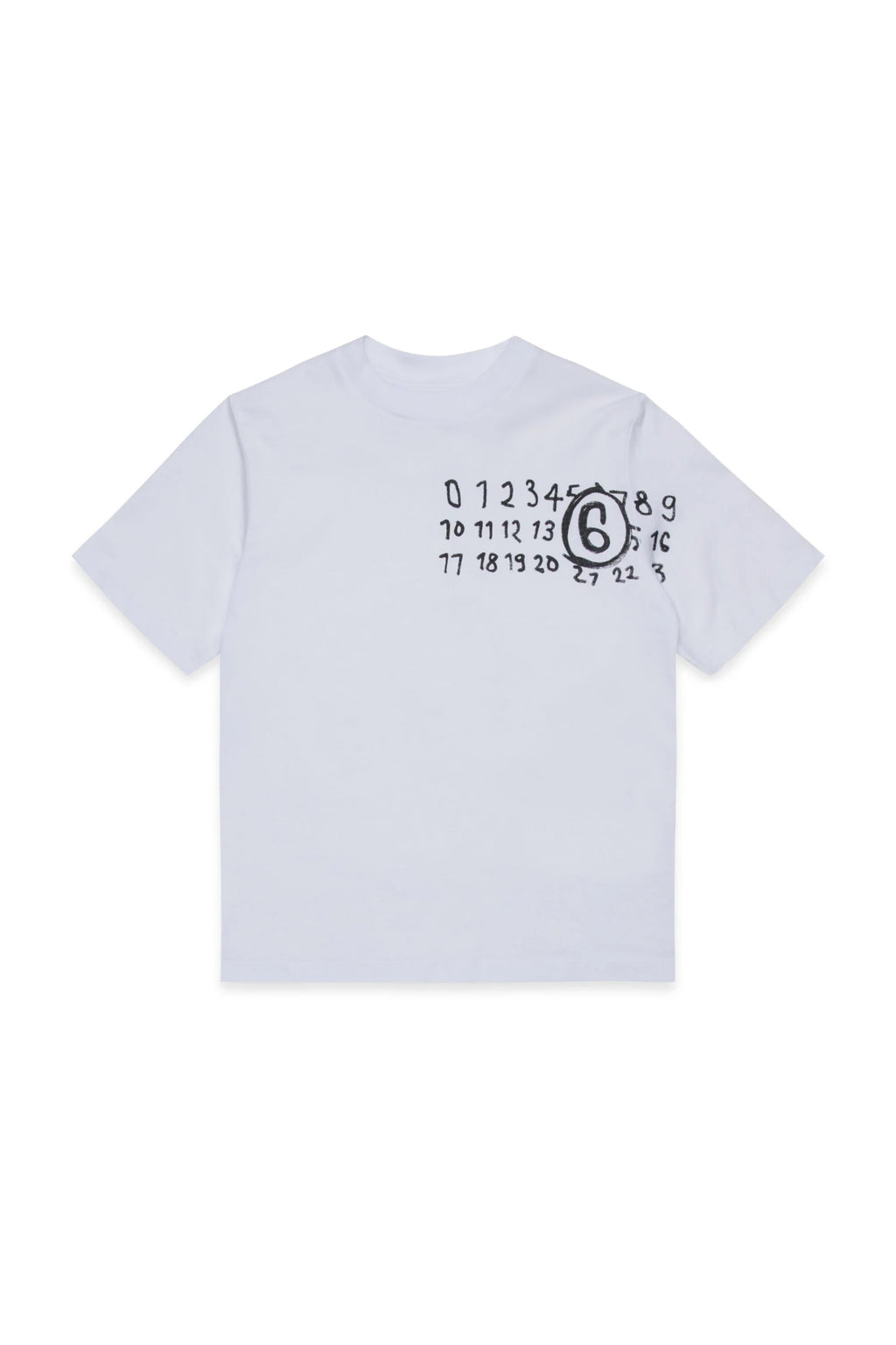 T - SHIRT BIANCA CON LOGO SCRITTO A MANO MAISON MARGIELA - Angel Luxury