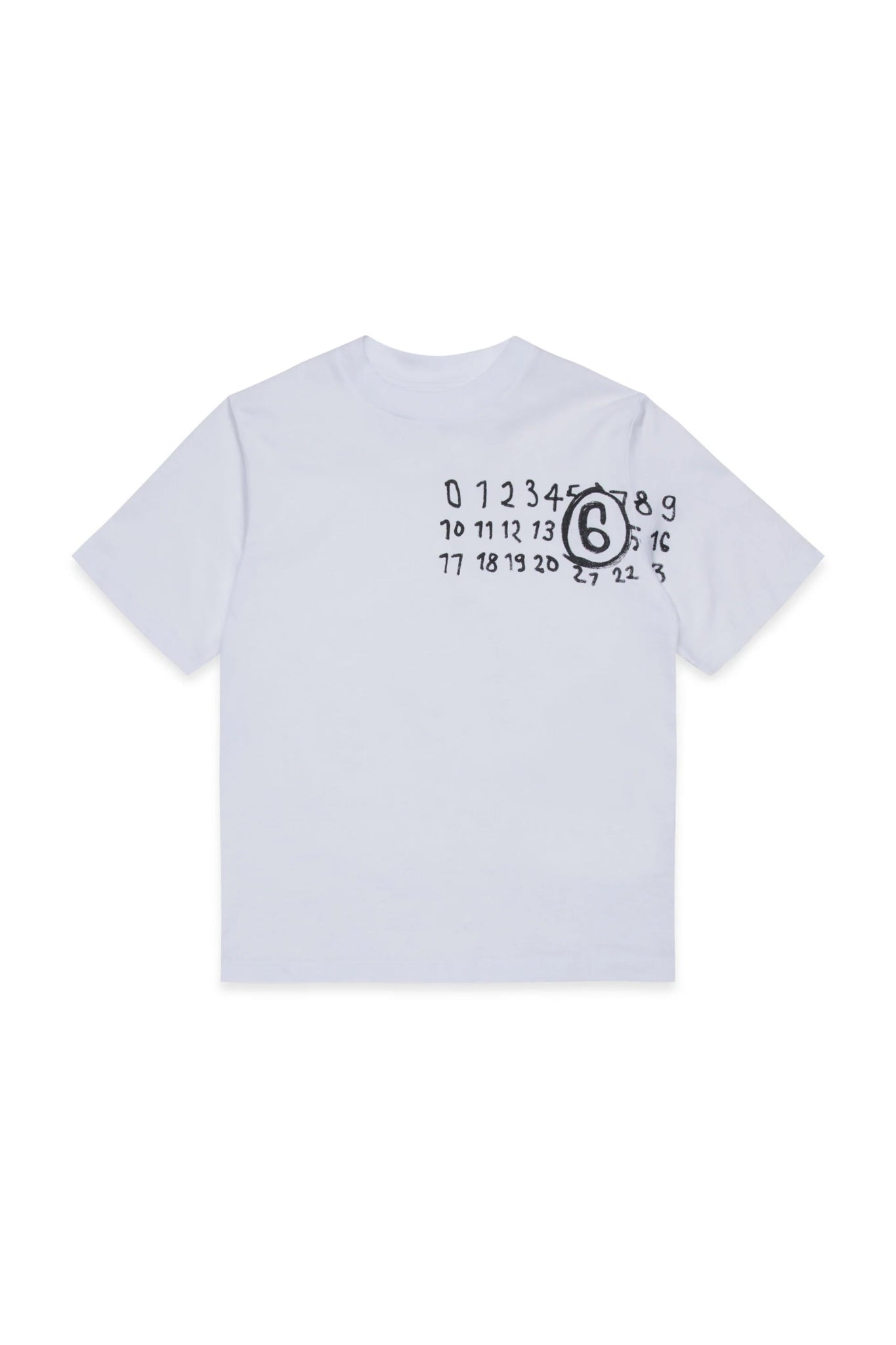 T - SHIRT BIANCA CON LOGO SCRITTO A MANO MAISON MARGIELA - Angel Luxury