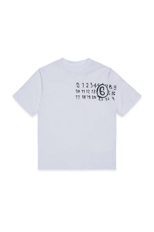 T - SHIRT BIANCA CON LOGO SCRITTO A MANO MAISON MARGIELA - Angel Luxury