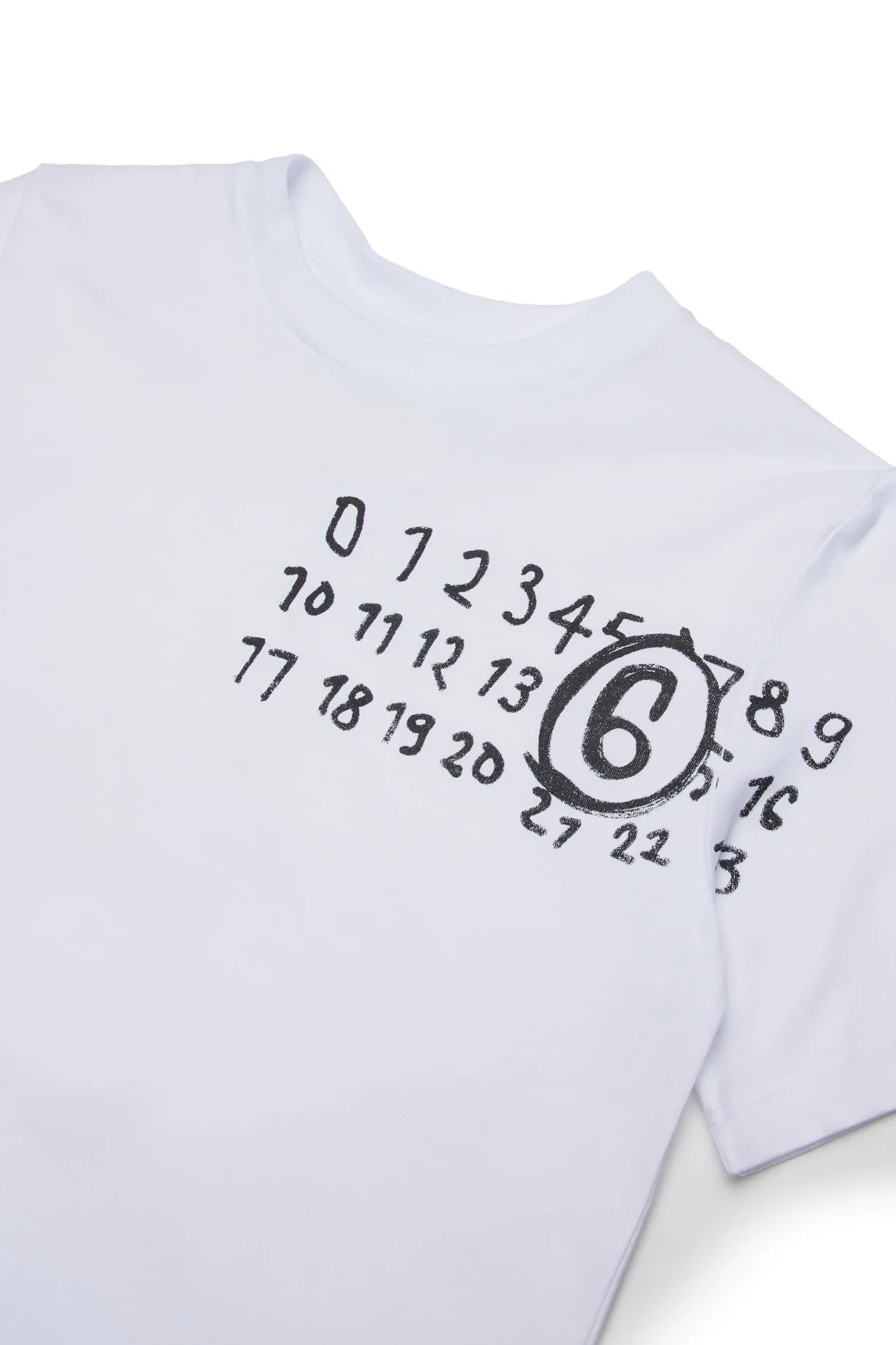 T - SHIRT BIANCA CON LOGO SCRITTO A MANO MAISON MARGIELA - Angel Luxury