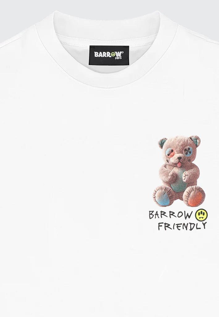 T - SHIRT BIANCA CON LOGO SUL RETRO BARROW - Angel Luxury