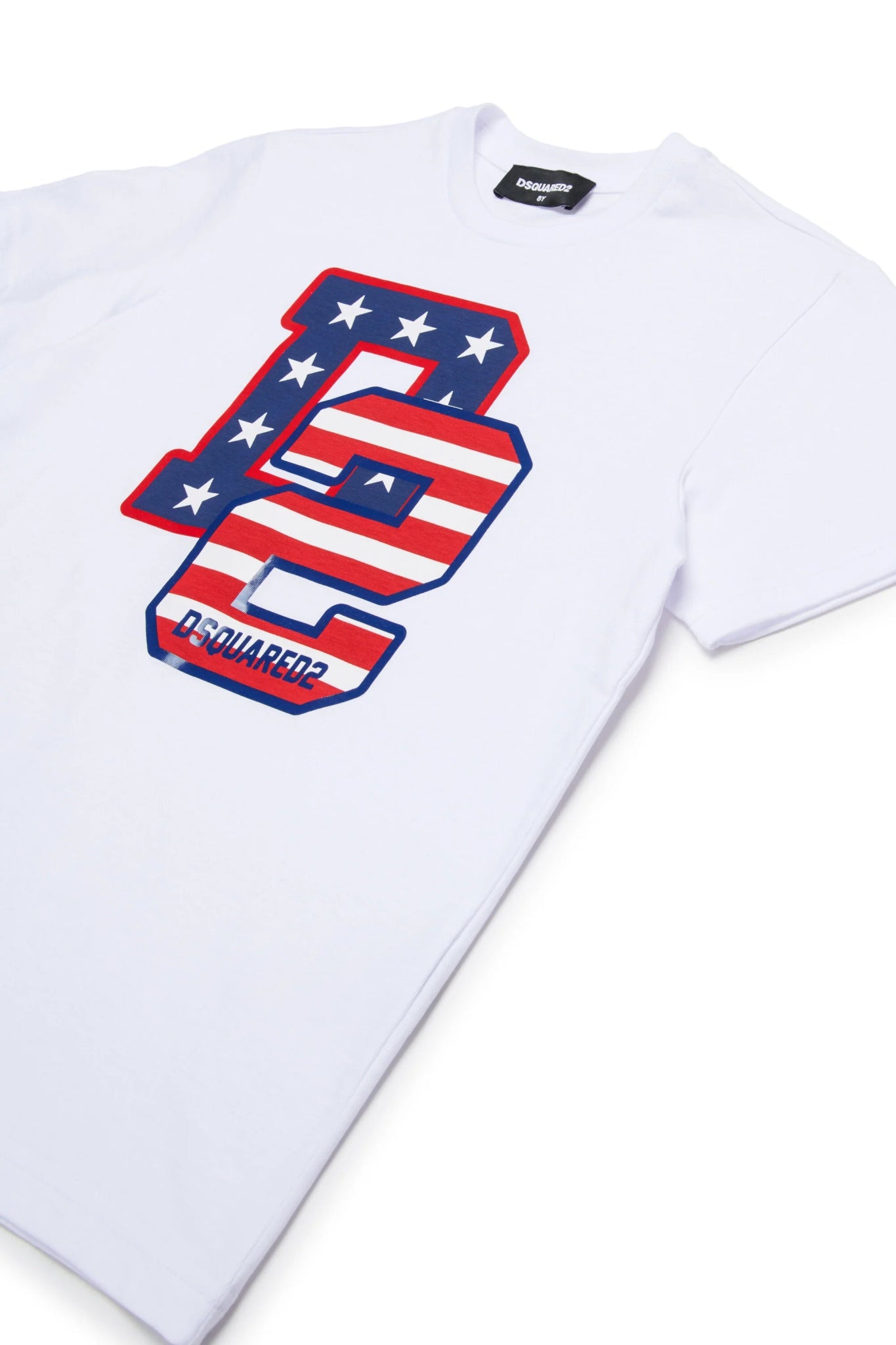 T - SHIRT BIANCA CON LOGO USA DSQUARED2 - Angel Luxury