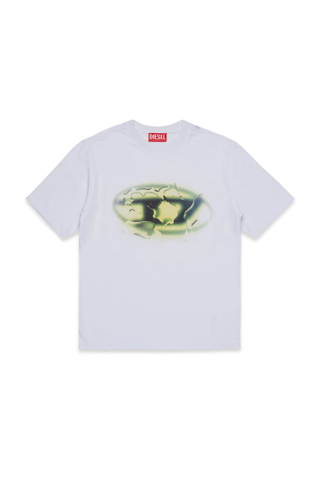 T - SHIRT BIANCA CON LOGO VERDE DIESEL - Angel Luxury
