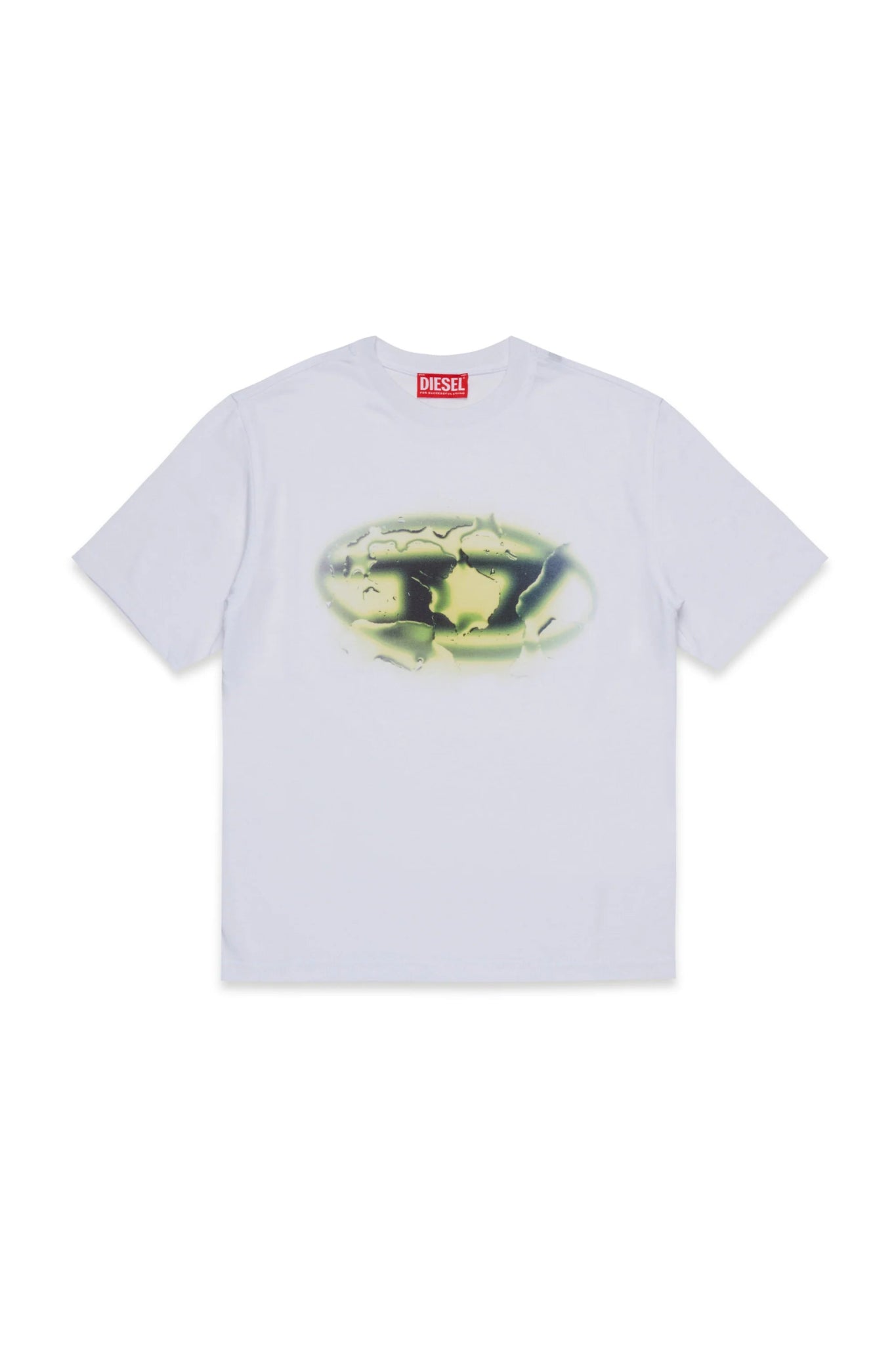 T - SHIRT BIANCA CON LOGO VERDE DIESEL - Angel Luxury