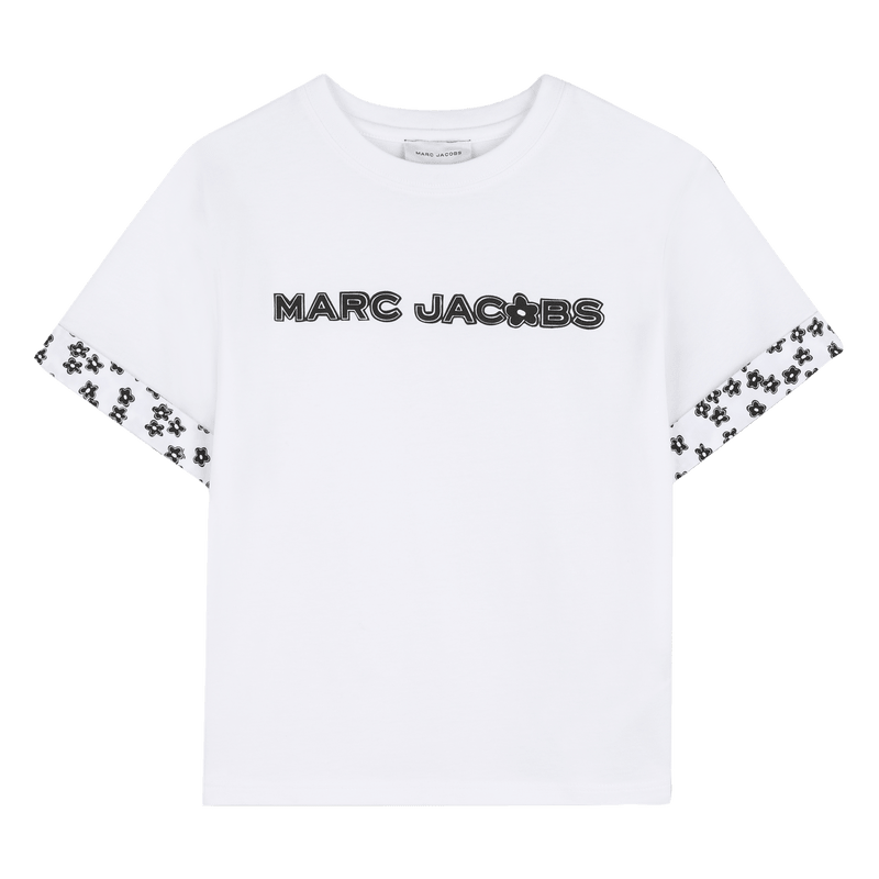 T - SHIRT BIANCA CON MARGHERITE NERE E LOGO MARC JACOBS - Angel Luxury