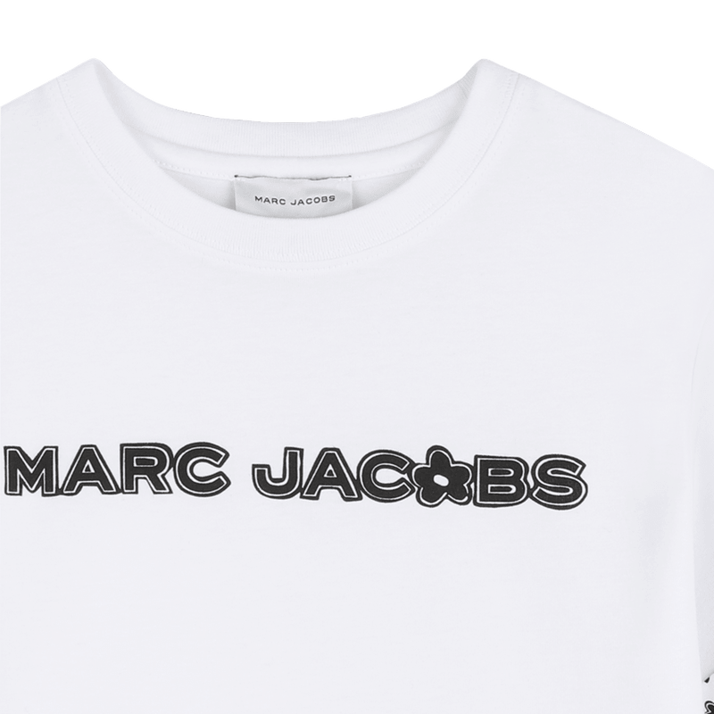 T - SHIRT BIANCA CON MARGHERITE NERE E LOGO MARC JACOBS - Angel Luxury