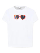 T - SHIRT BIANCA CON OCCHIALI A CUORE STELLA MCCARTNEY - Angel Luxury