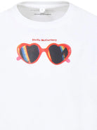 T - SHIRT BIANCA CON OCCHIALI A CUORE STELLA MCCARTNEY - Angel Luxury