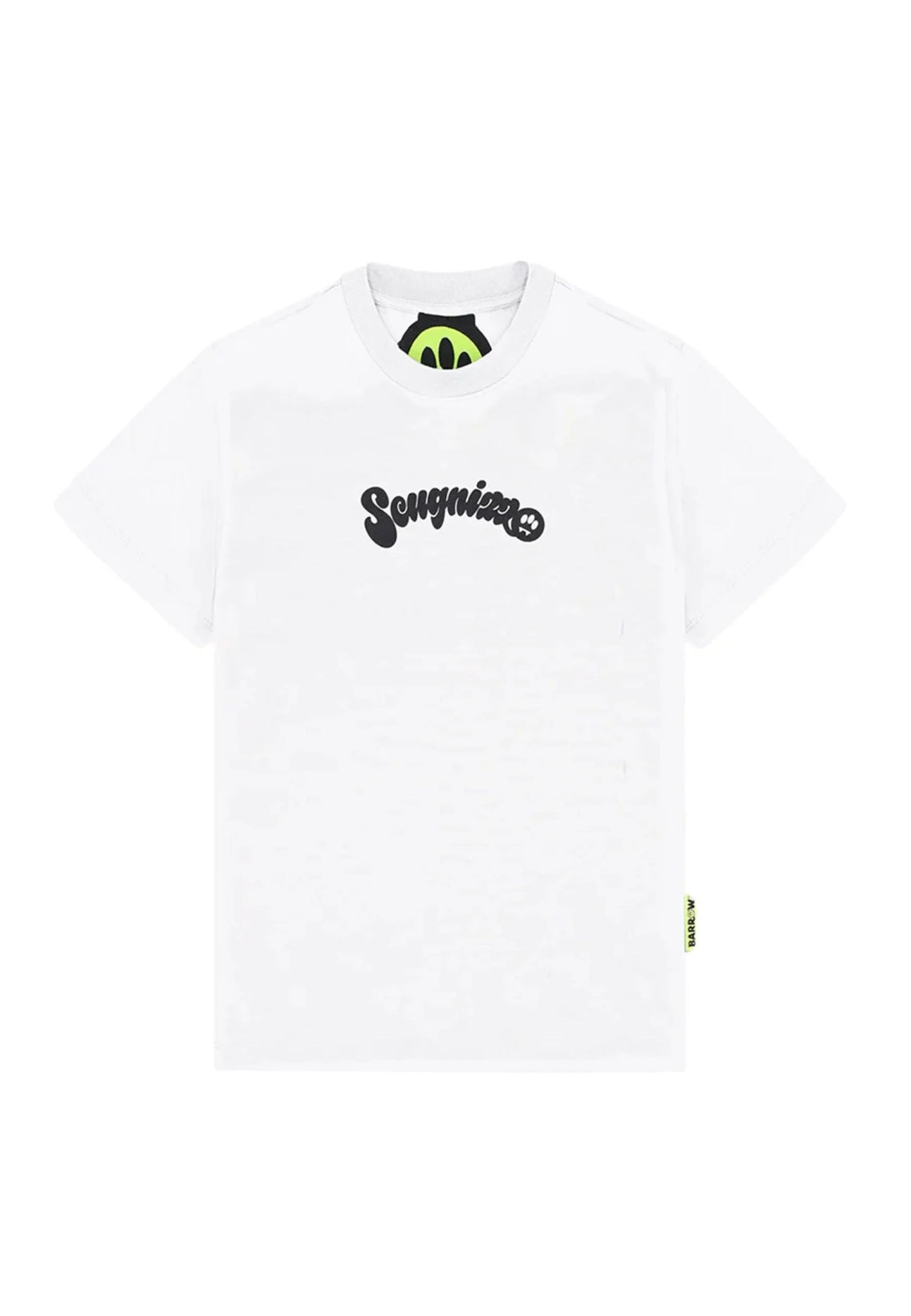 T - SHIRT BIANCA CON SCRITTA SCUGNIZZO NERA BARROW - Angel Luxury