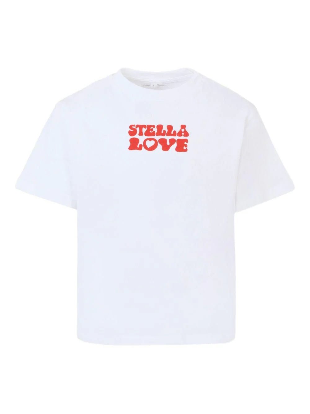 T - SHIRT BIANCA CON SCRITTA STELLA LOVE STELLA MCCARTNEY - Angel Luxury