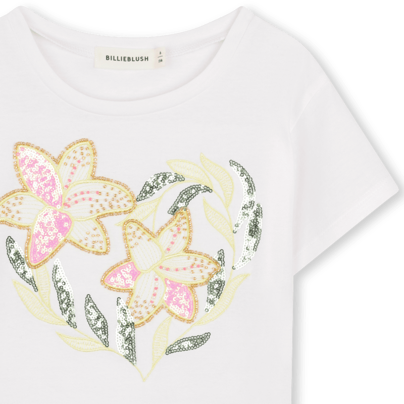T - SHIRT BIANCA CON STAMPA A FIORI BILLIEBLUSH - Angel Luxury