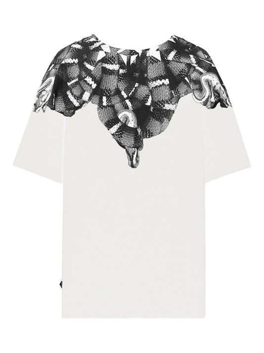 T - SHIRT BIANCA CON STAMPA A SERPENTE MARCELO BURLON - Angel Luxury