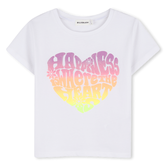 T - SHIRT BIANCA CON STAMPA BILLIEBLUSH - Angel Luxury