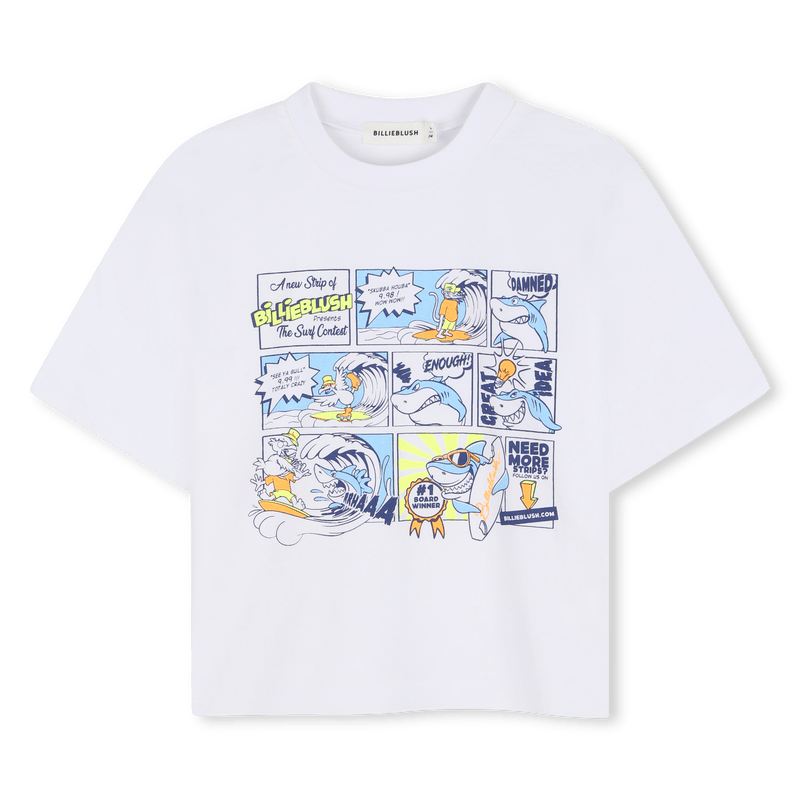 T - SHIRT BIANCA CON STAMPA BILLIEBLUSH - Angel Luxury