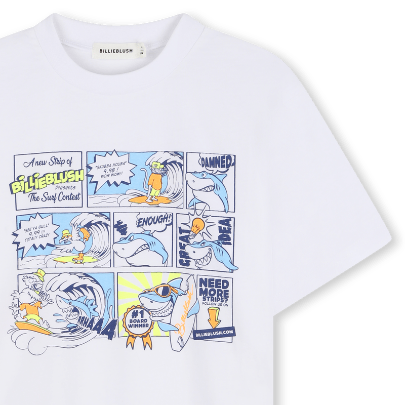 T - SHIRT BIANCA CON STAMPA BILLIEBLUSH - Angel Luxury