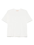 T - SHIRT BIANCA CON STAMPA ELISABETTA FRANCHI - Angel Luxury